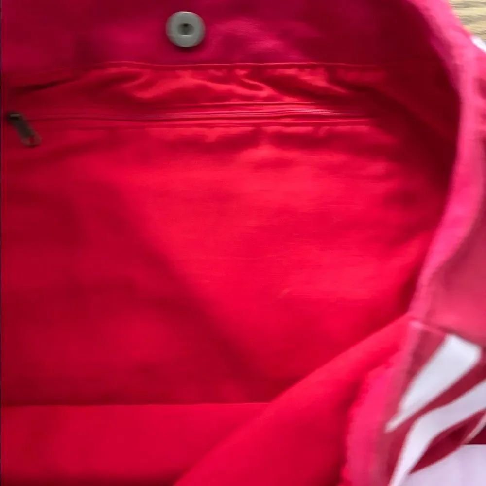 Billabong Red and White Striped Tote Bag - Picture 4 of 6